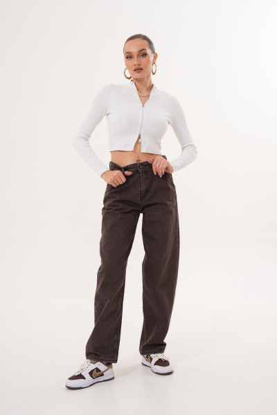 Kahverengi Tokalı Baggy