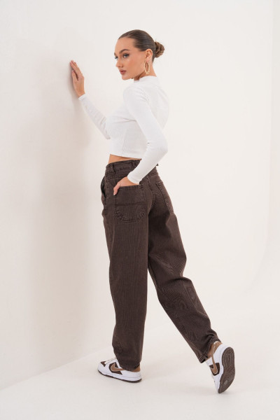 Kahverengi Tokalı Baggy