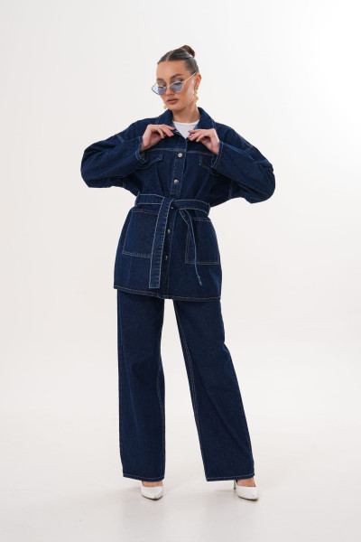 Lacivert Denim Takım