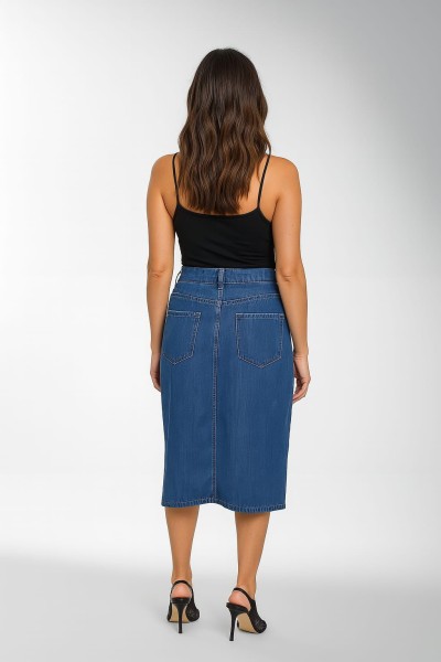 YIRTMAÇLI ETEK LACİVERT
